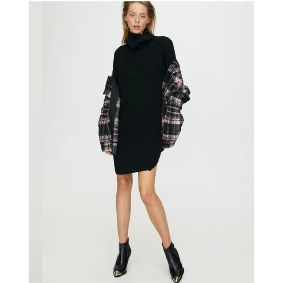 Aritzia Wilfred Free Bianca Dress 100% Merino Wool Sweater Dress Size M - Picture 12 of 12